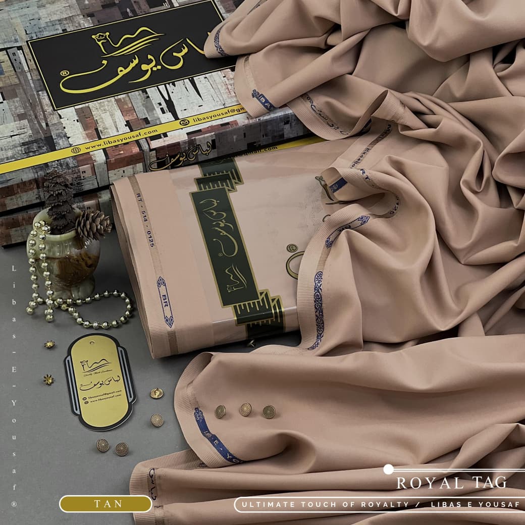 Libas E Yousaf Unstitched Wash & Wear โ TAN
