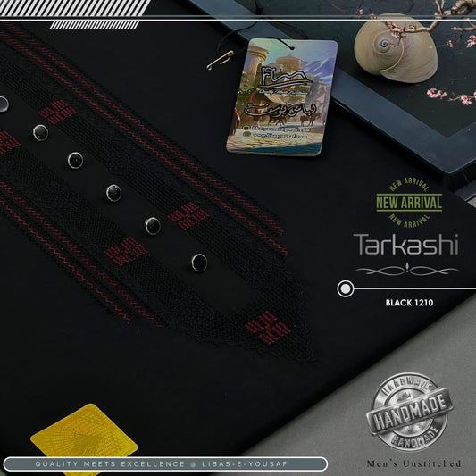 Tarkashi Black 1210 Boski Fabric By Libas E Yousuf