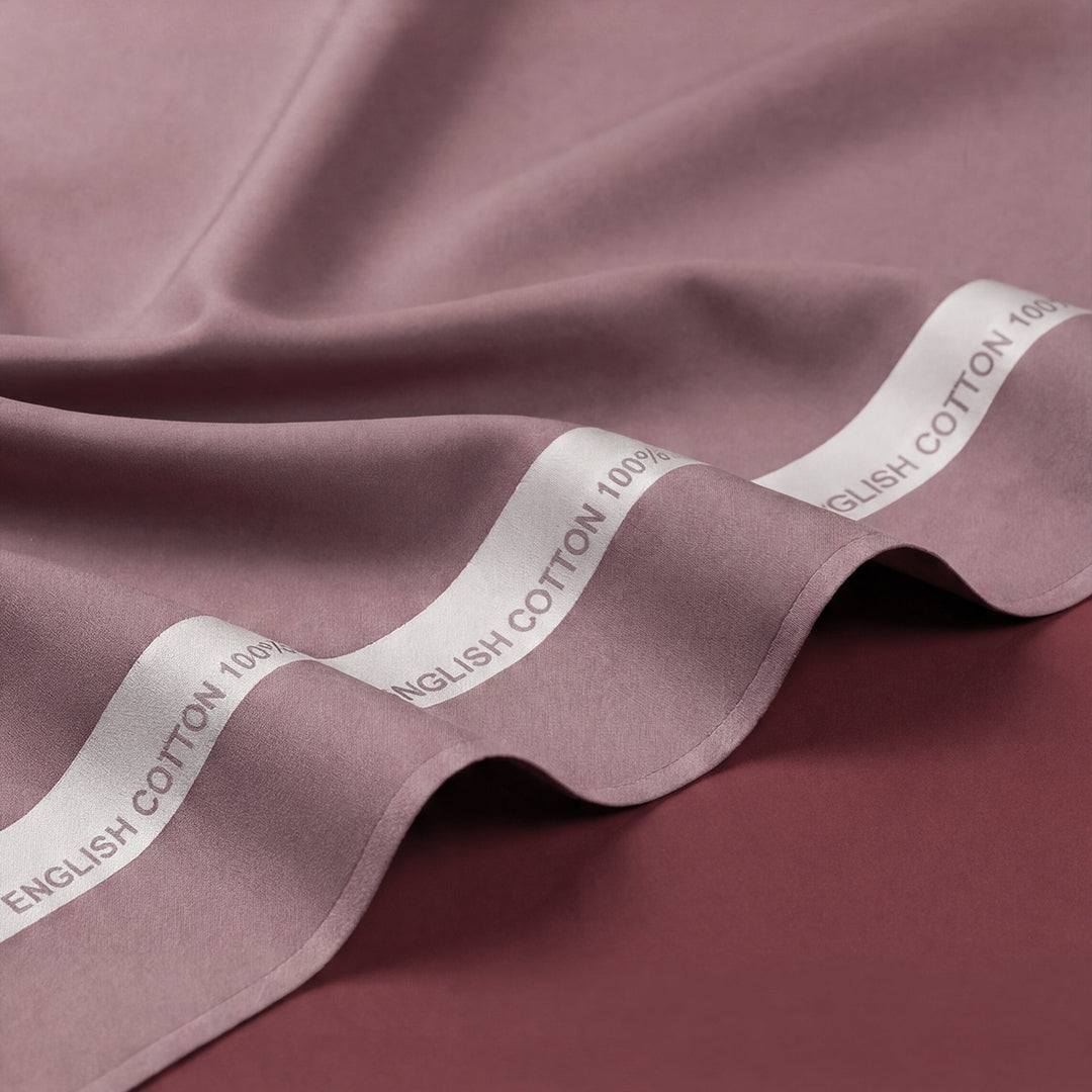 Royals Loom English Cotton Unstitched Suit – Rose Brown