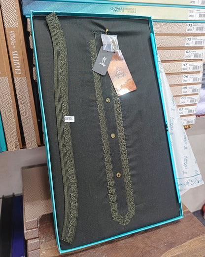 Dark Mandi Wash & Wear Embroidery Gala Ban Article 1808