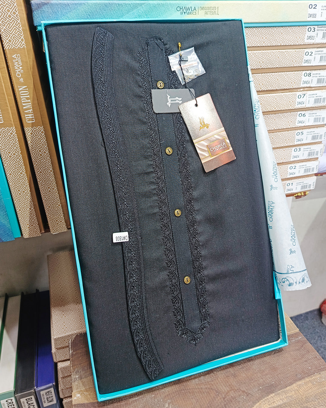 Dark Stone Gray Wash & Wear Embroidery Gala Ban Article 1808