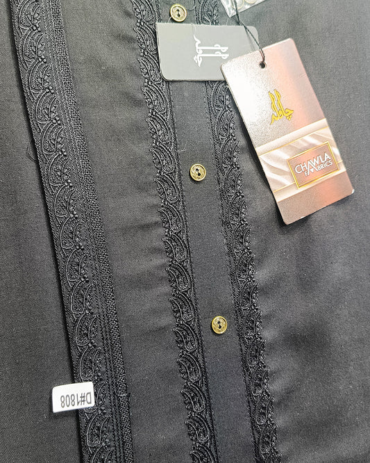 Dark Stone Gray Wash & Wear Embroidery Gala Ban Article 1808