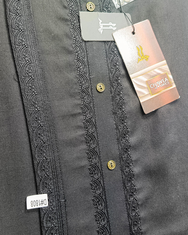 Dark Stone Gray Wash & Wear Embroidery Gala Ban Article 1808