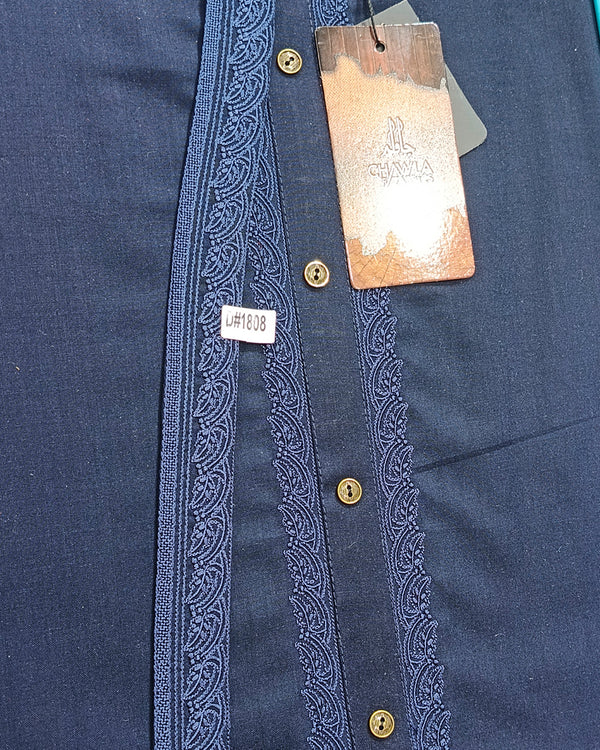 Blue Wash & Wear Embroidery Gala Ban Article 1808