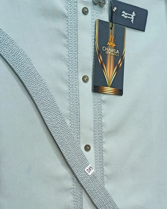 Cool Green Cotton Embroidery Gala Ban Unstitched Suite Article 503