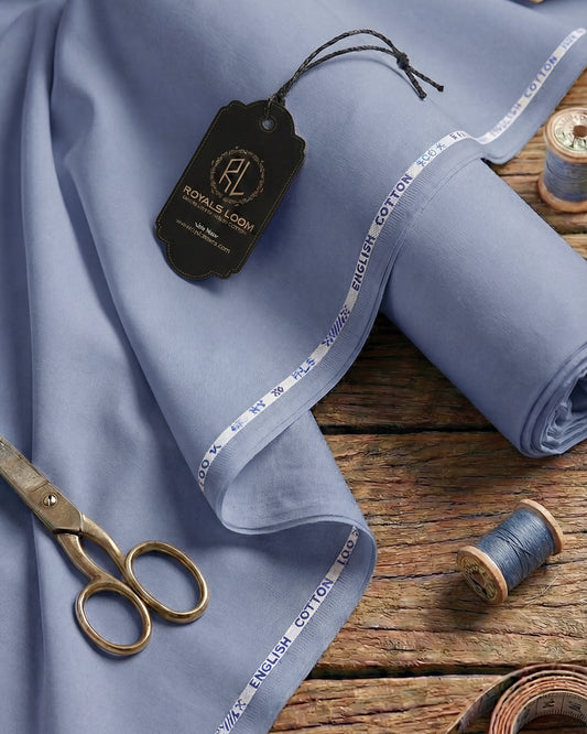 Royalsloom English Cotton Unstitched Suit – Soft Purple