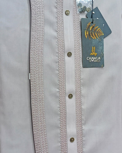 Gray Cloud Cotton Embroidery Gala Ban Unstitched Suite Article 503