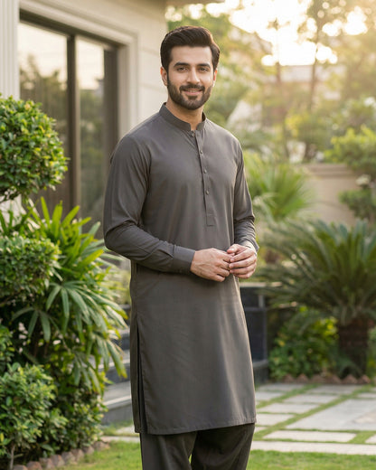 Parkison Rich Cotton by Royals Loom – Dark Greeny Grey