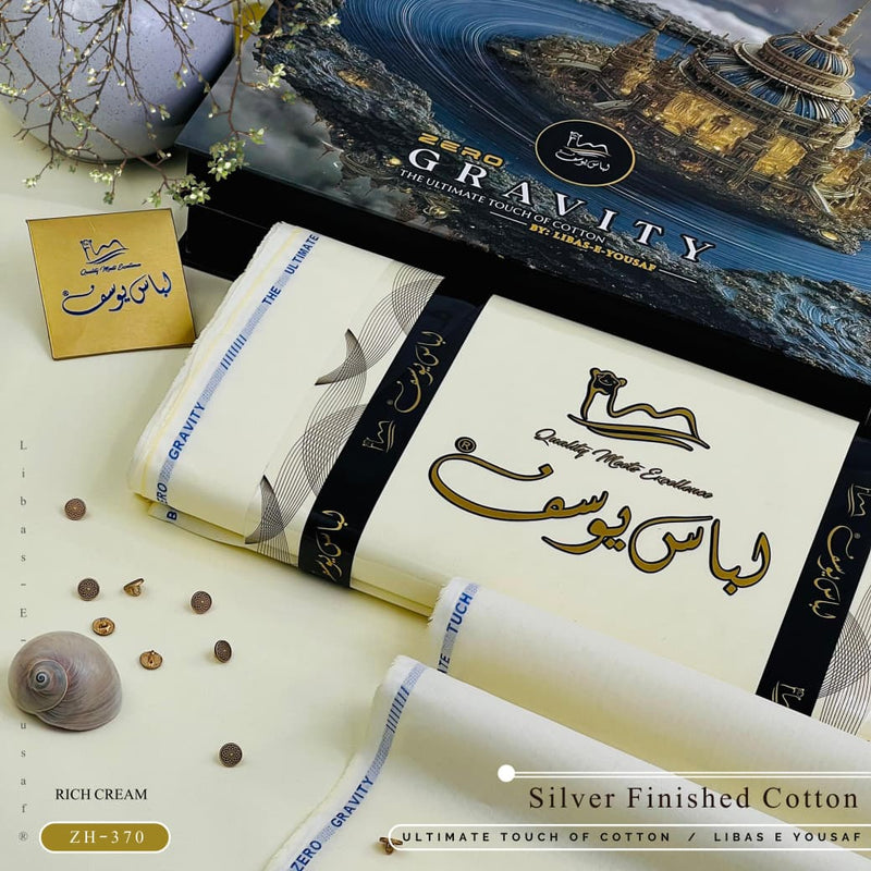 ZERO GRAVITY COTTON | Luxury Summer Unstitched Collection | Rich Cream
