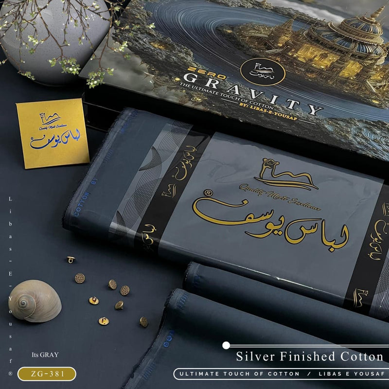 ZERO GRAVITY COTTON | Luxury Summer Unstitched Collection | Its Gray