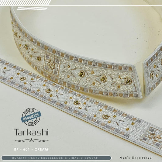 Cream Tar Kashi Boski Embroidery Gala Ban Article F-002