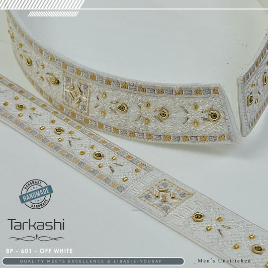 Off White Tar Kashi Boski Embroidery Gala Ban Article F-001