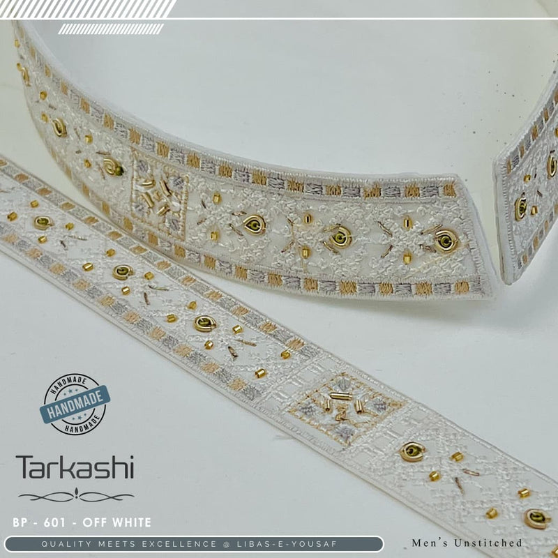 Off White Tar Kashi Boski Embroidery Gala Ban Article F-001