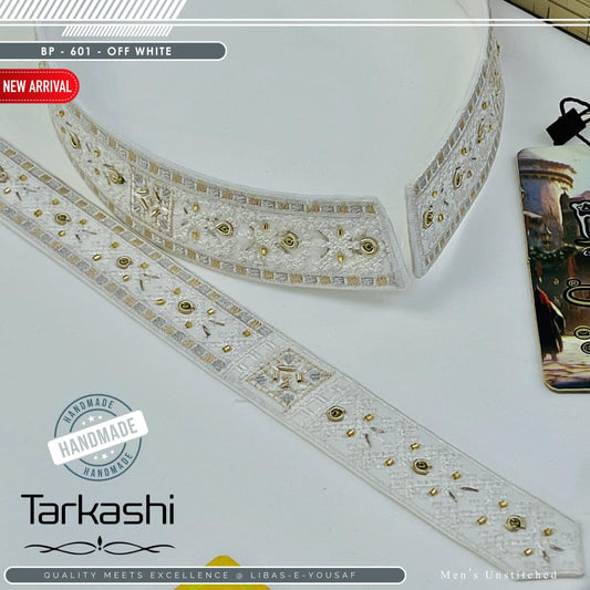 Off White Tar Kashi Boski Embroidery Gala Ban Article D-001