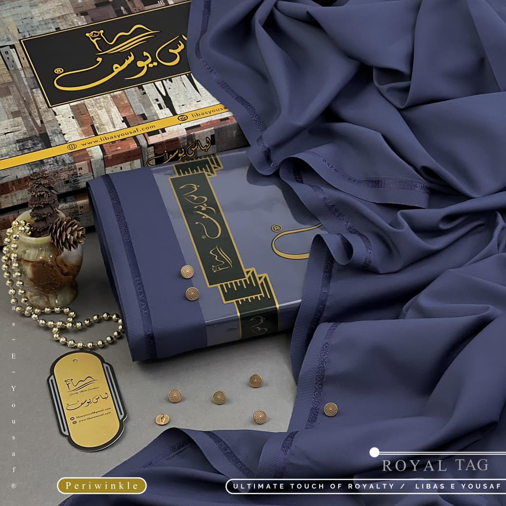 Libas E Yousaf Unstitched Wash & Wear – Periwinkle