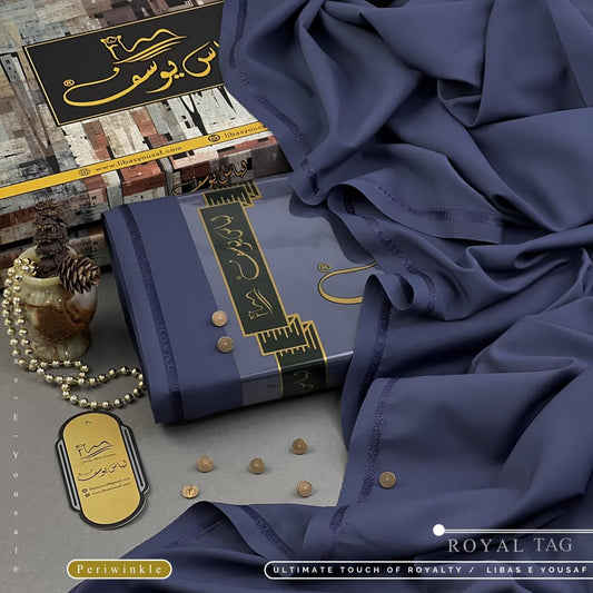 Libas E Yousaf Unstitched Wash & Wear – Periwinkle