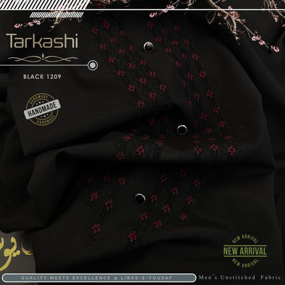 Tarkashi Black Boski Fabric by Libas E Yousaf
