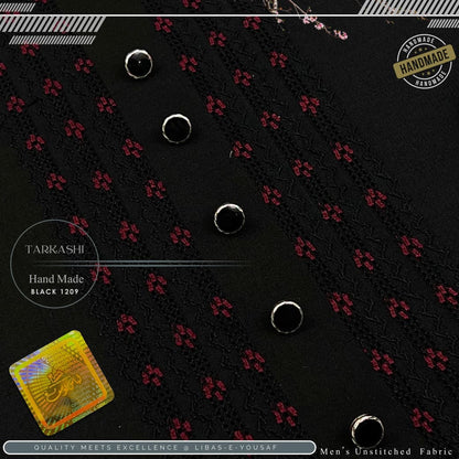 Tarkashi Black Boski Fabric by Libas E Yousaf