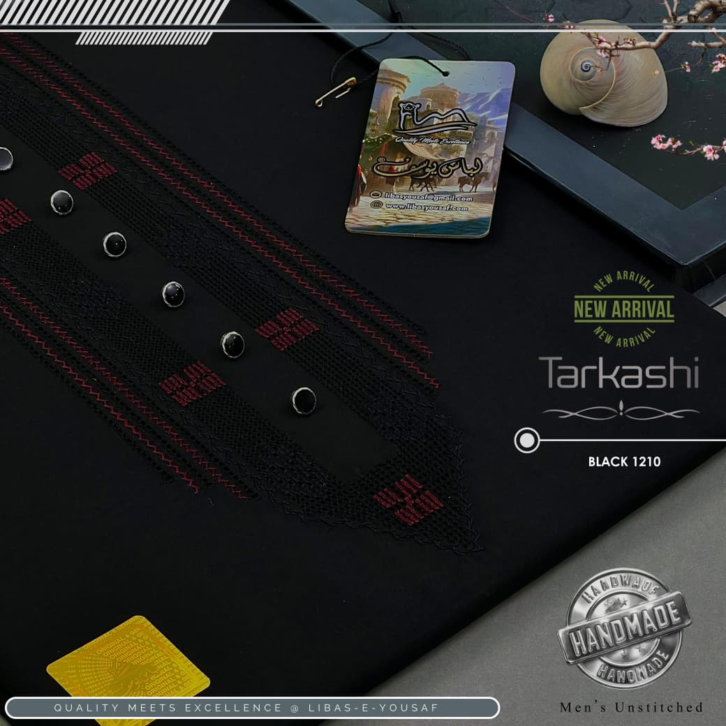 Tarkashi Black 1210 Boski Fabric By Libas E Yousuf