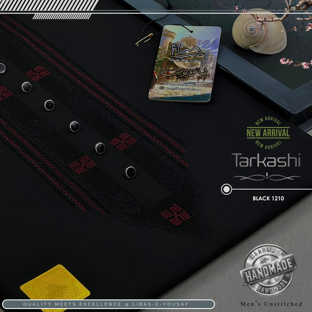 Tarkashi Black 1210 Boski Fabric By Libas E Yousuf