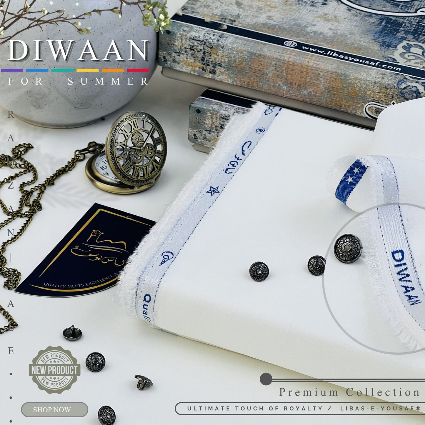 Diwaan - Premium Unstitched SUMMER Wash'n Wear Fabric