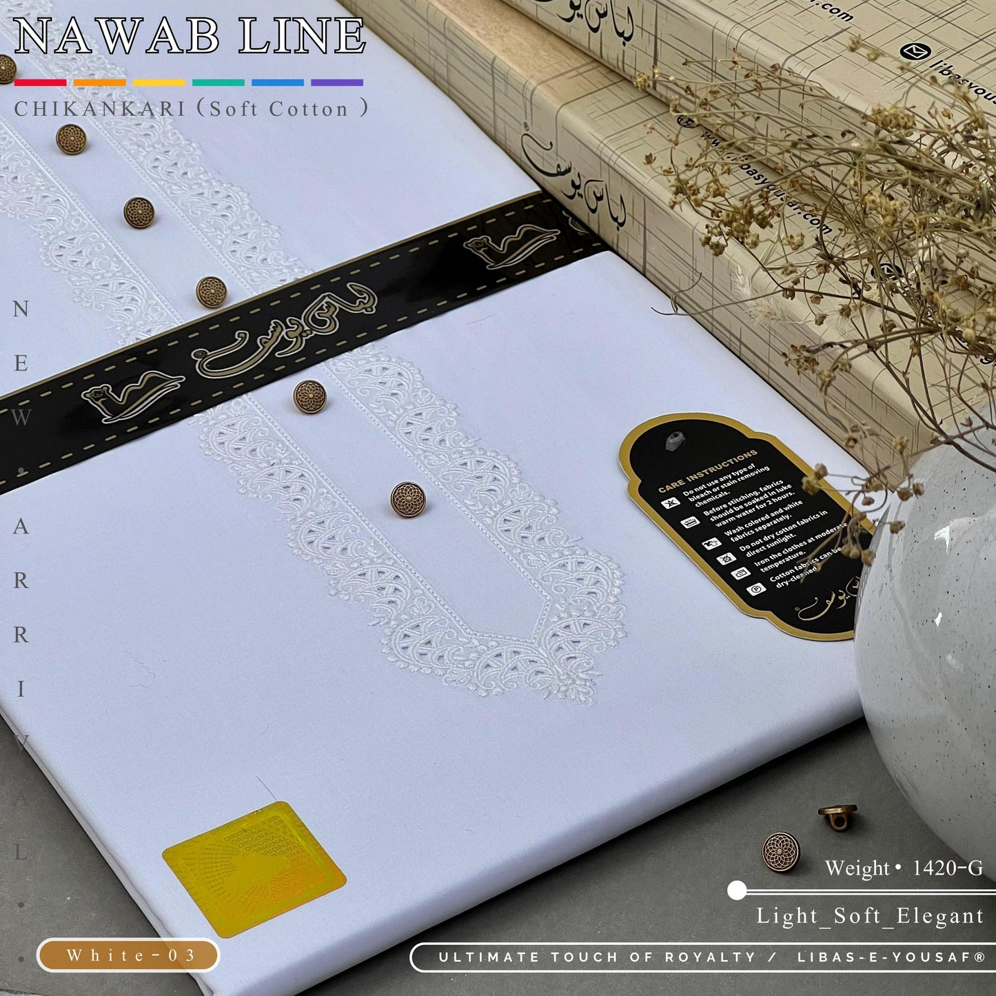 Nawab Line – Chikankari Cotton