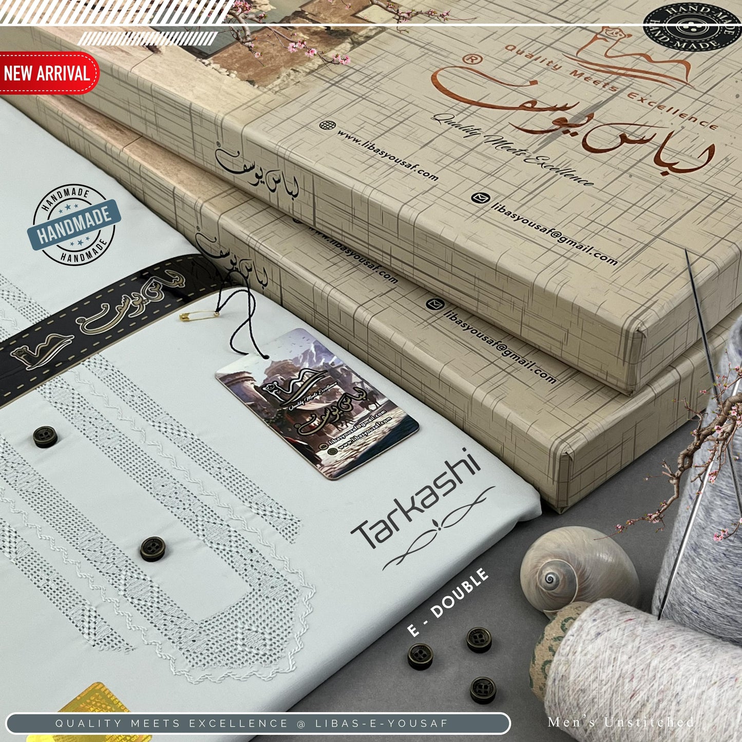 Original Libas E Yousaf Handmade Tarkashi Boski | E-Double