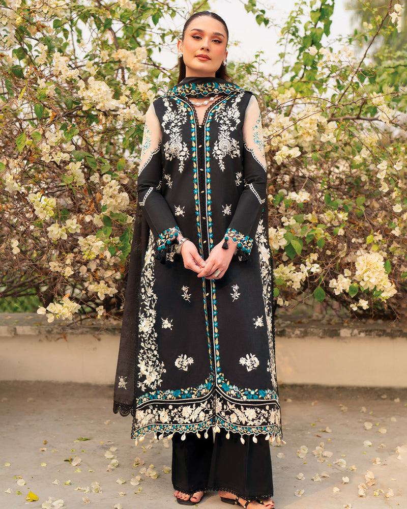 Angan Lawn – Fully Embroidered – Black T-02