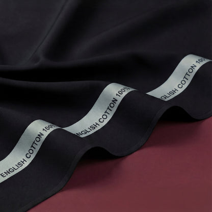 Royals Loom English Cotton Unstitched Suit – Black