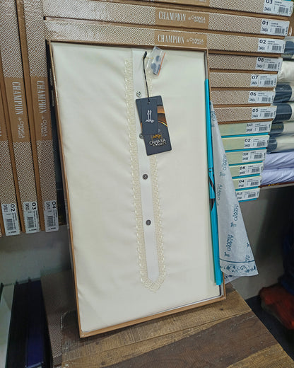 Cream Cotton Embroidery Gala Unstitched Article 408