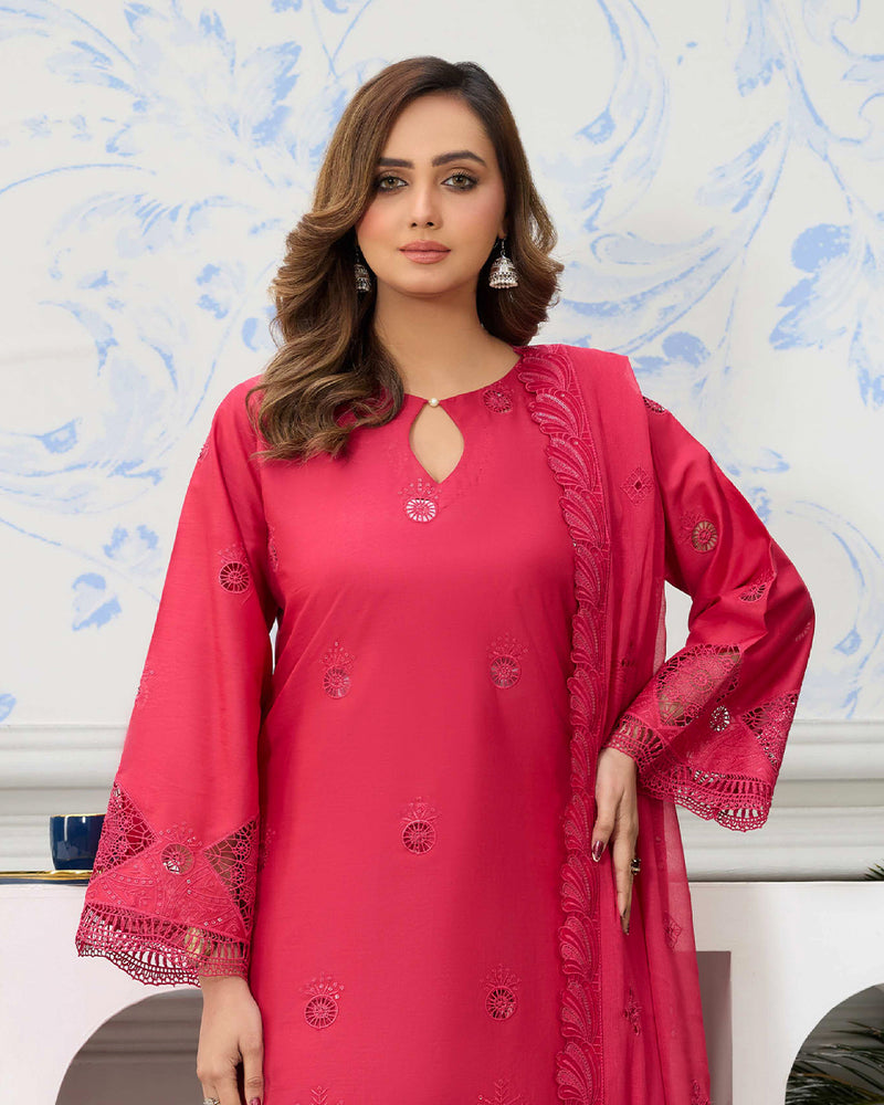 Palwasha Lawn – Fully Embroidered Shirt – Gulistan Dark Pink
