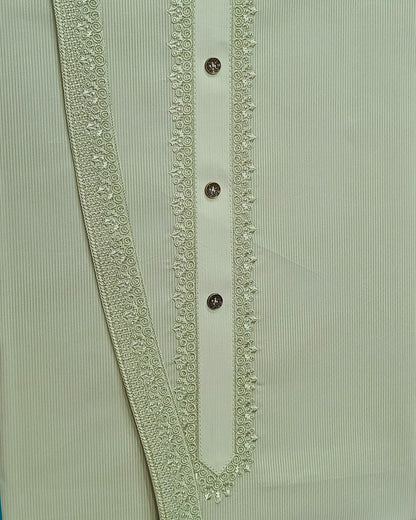 Light Parrot Cotton Embroidery Unstitched Suite Article 119