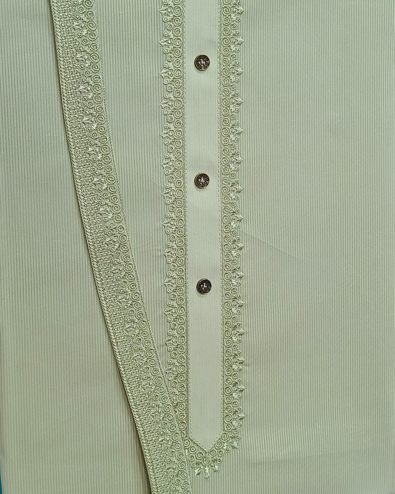 Light Parrot Cotton Embroidery Unstitched Suite Article 119