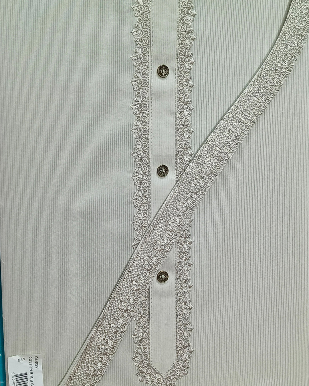 Light Green Cotton Embroidery Unstitched Suite Article 119