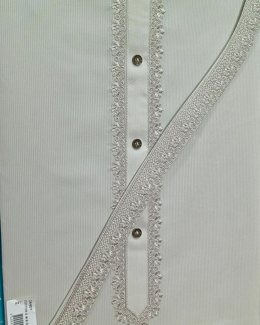 Light Green Cotton Embroidery Unstitched Suite Article 119