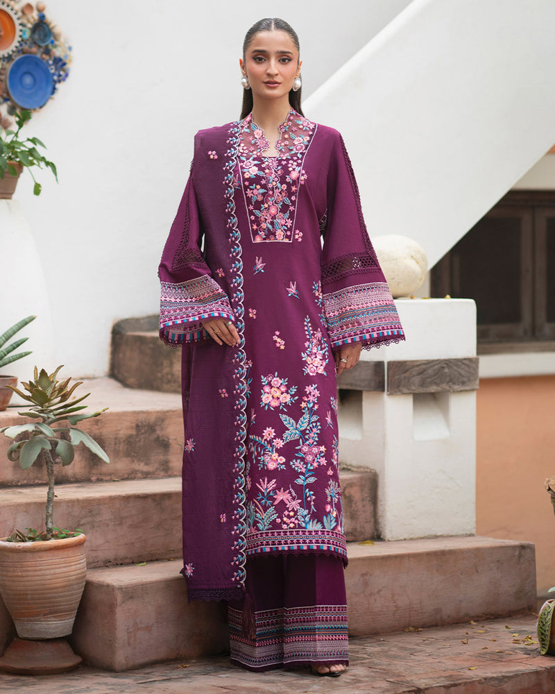 Angan Lawn – Fully Embroidered – Purple