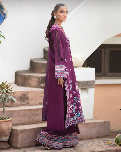 Angan Lawn – Fully Embroidered – Purple
