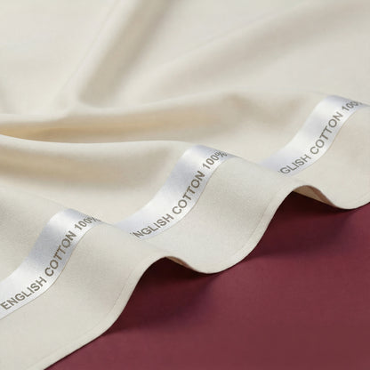 Royals Loom English Cotton Unstitched Suit – Off White