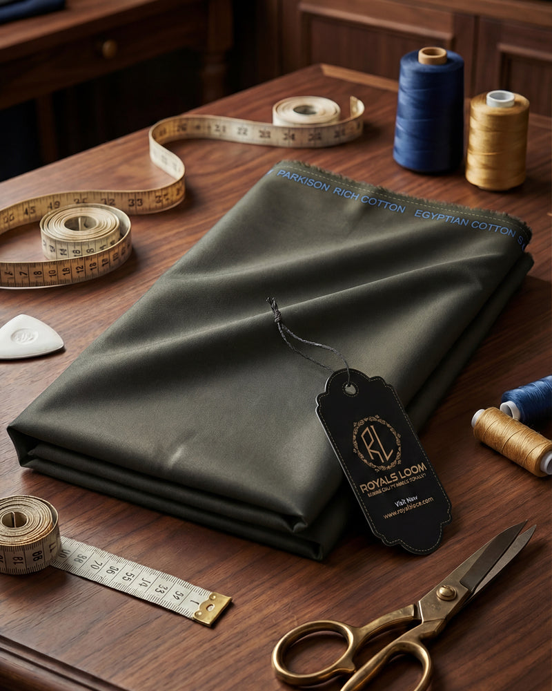 Parkison Rich Cotton by Royals Loom – Dark Greeny Grey