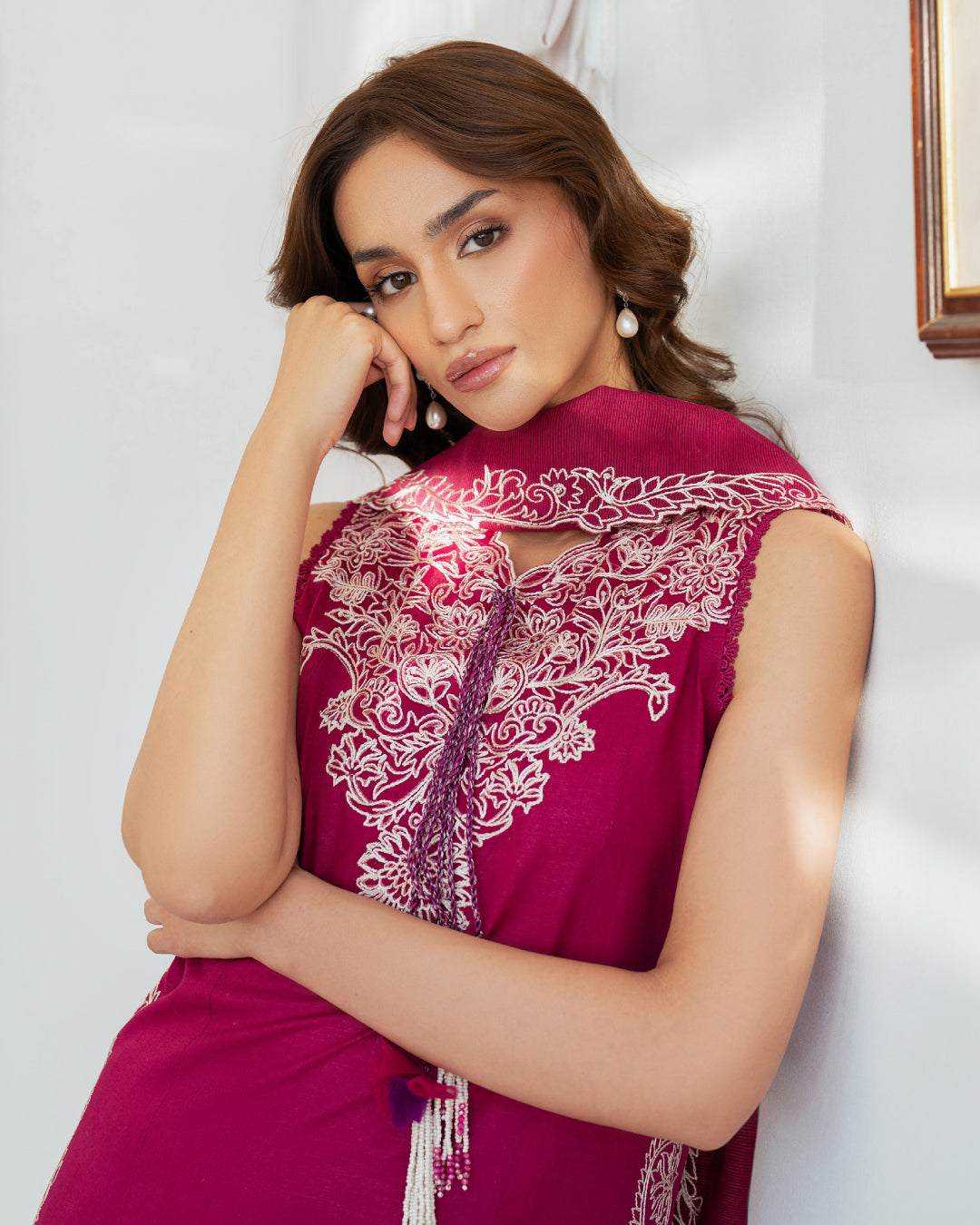 Sera Lawn by Mahnur – SP-10 – Pink | Luxury Embroidered Suit
