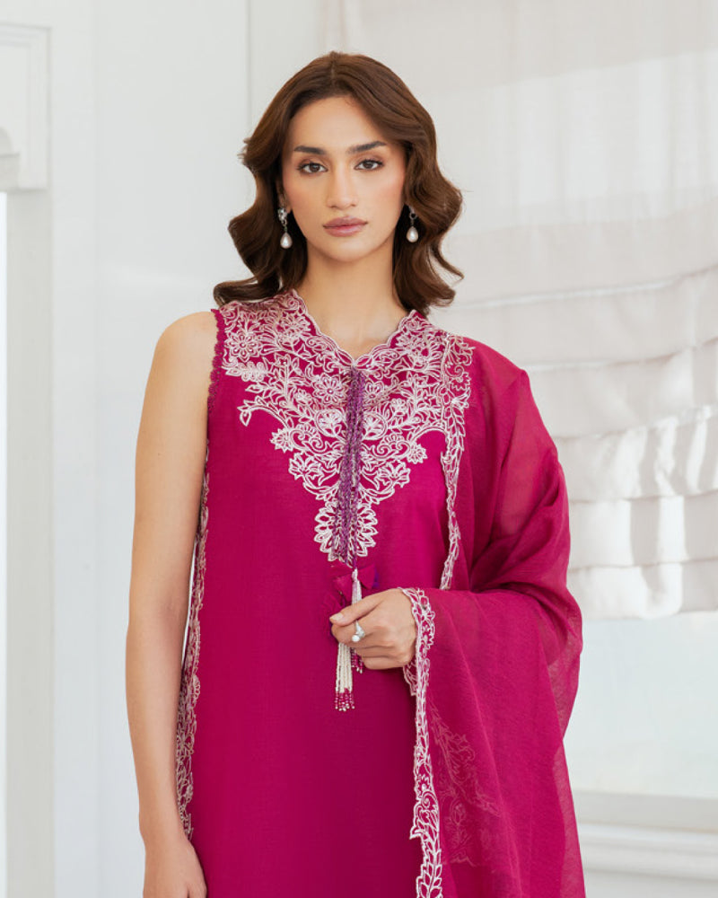 Sera Lawn by Mahnur – SP-10 – Pink | Luxury Embroidered Suit