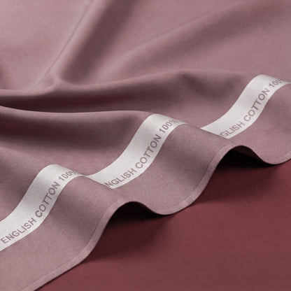 Royals Loom English Cotton Unstitched Suit – Rose Brown
