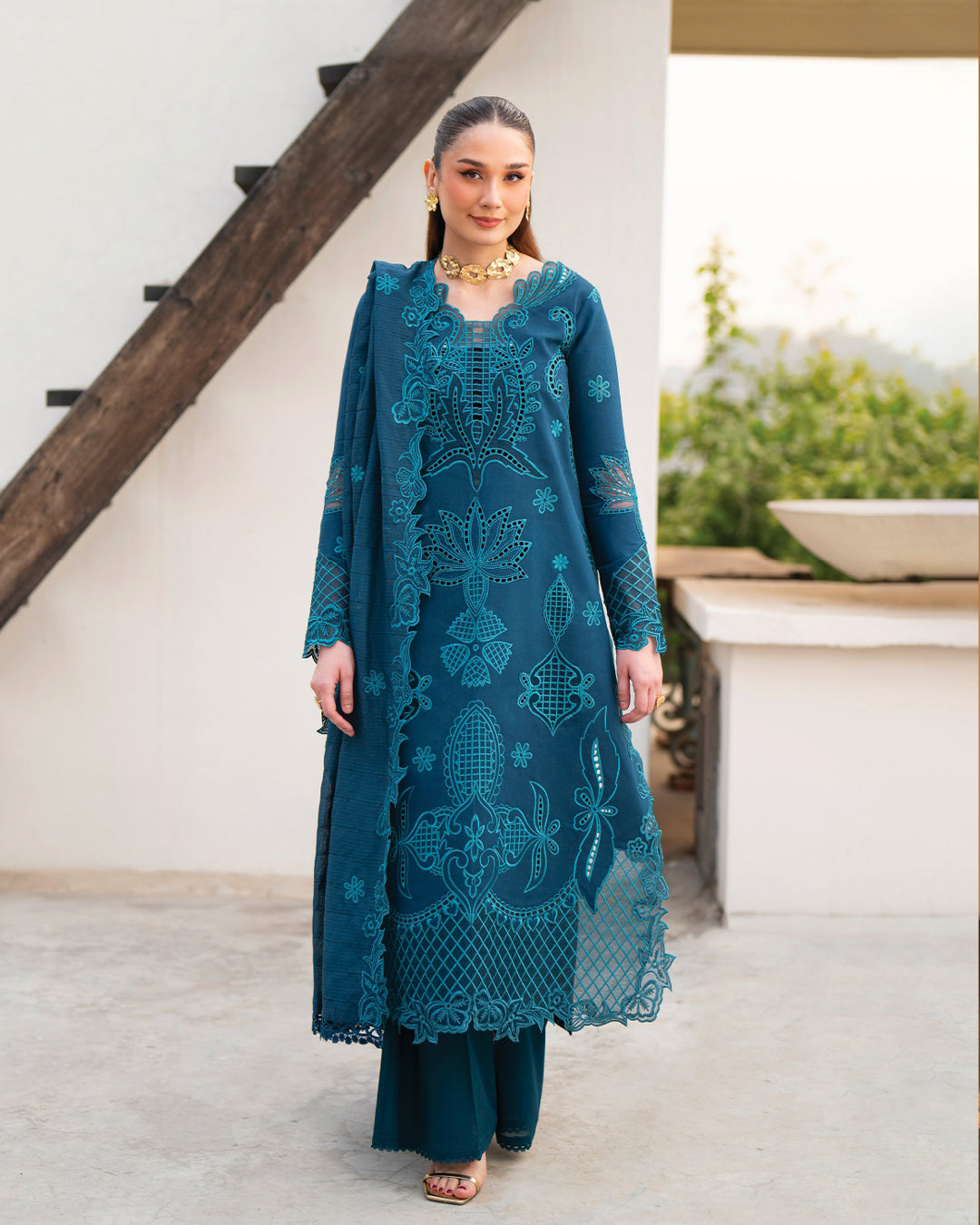 Angan Lawn – Fully Embroidered – Sea Green