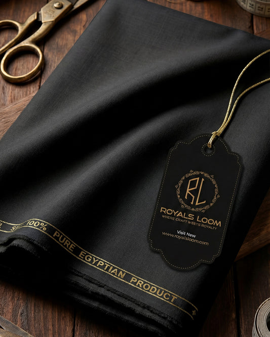 Silver Storm Cotton by Royals Loom – Charcoal Black