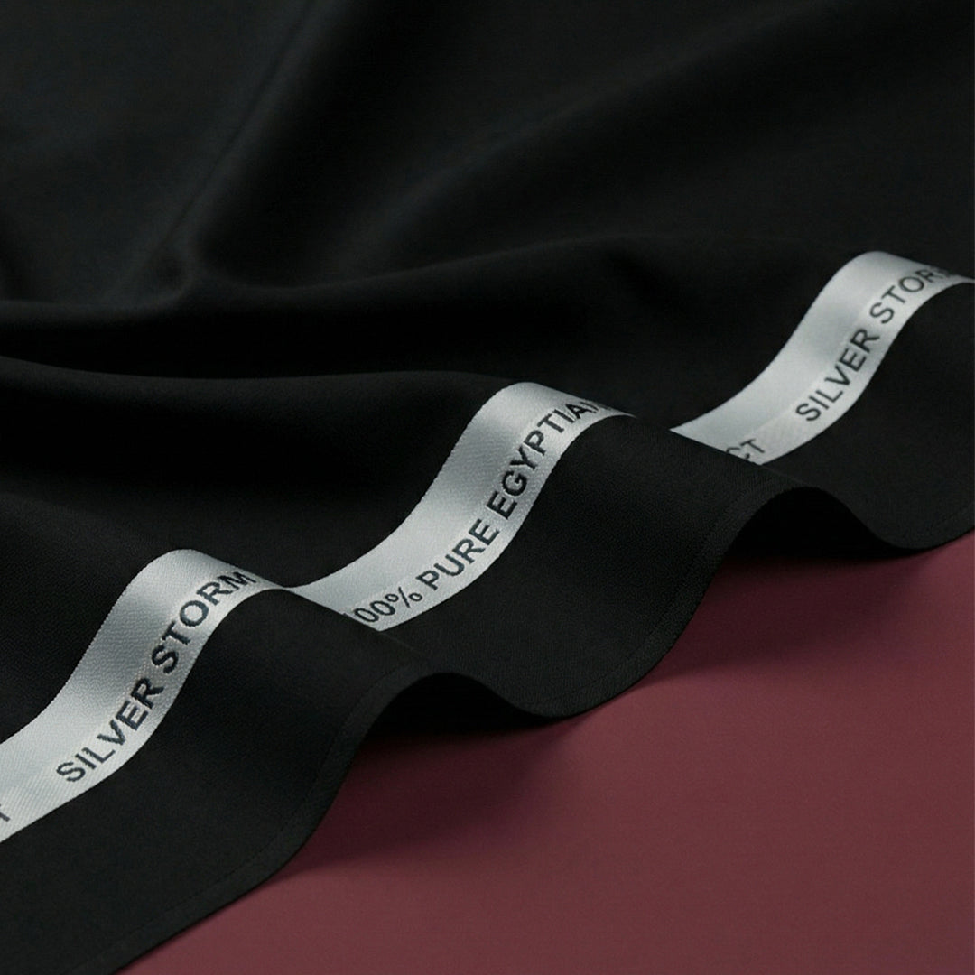 Silver Storm Cotton by Royals Loom – Charcoal Black