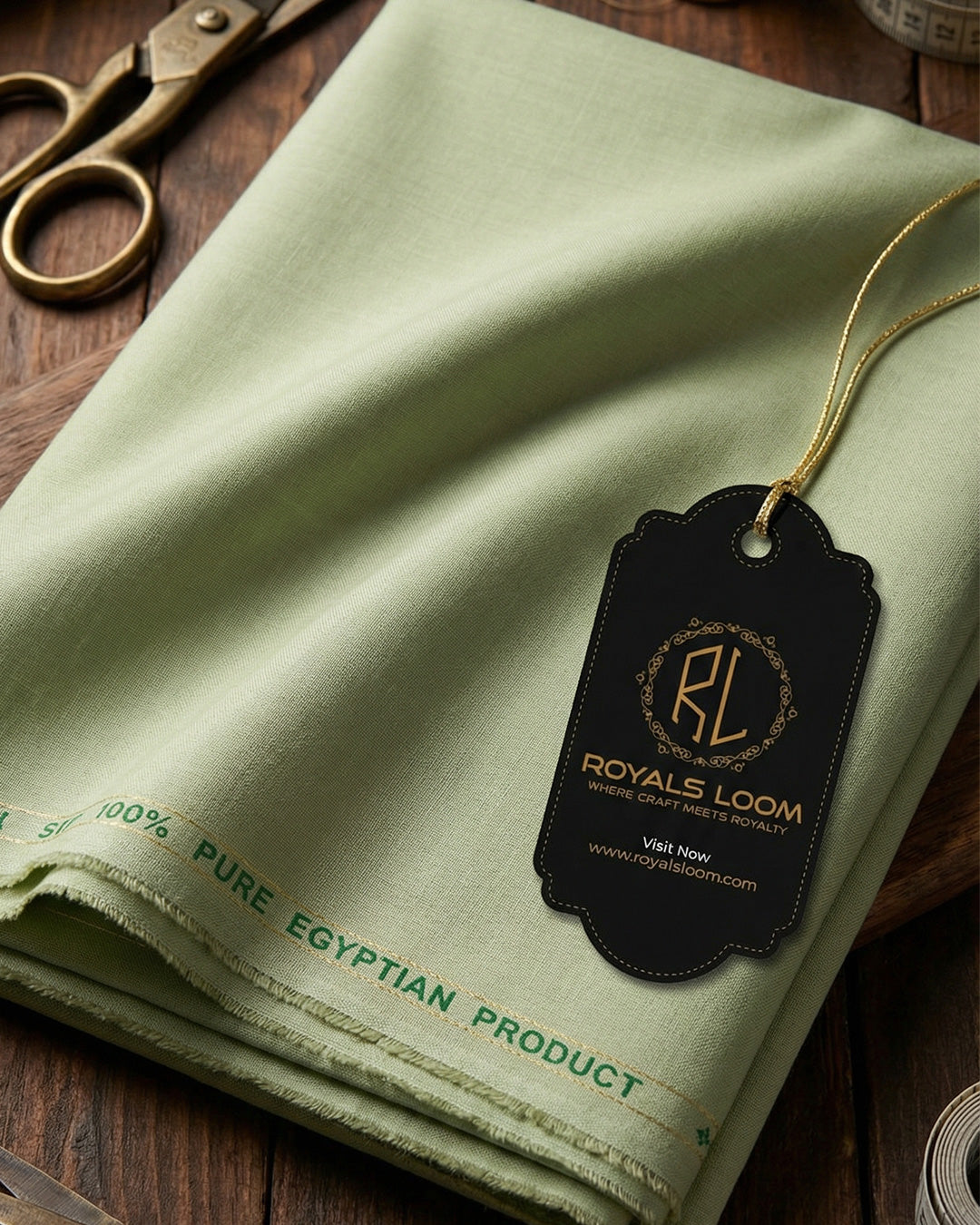 Silver Storm Cotton by Royals Loom – Olive Green