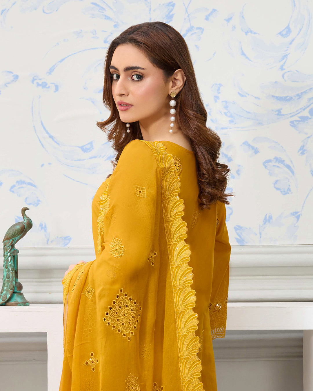 Palwasha Lawn – Fully Embroidered Shirt – Zard Yellow