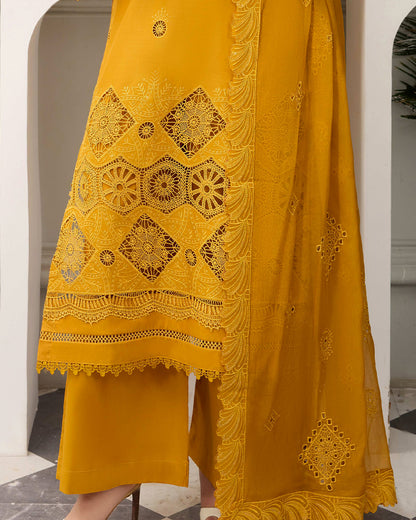 Palwasha Lawn – Fully Embroidered Shirt – Zard Yellow